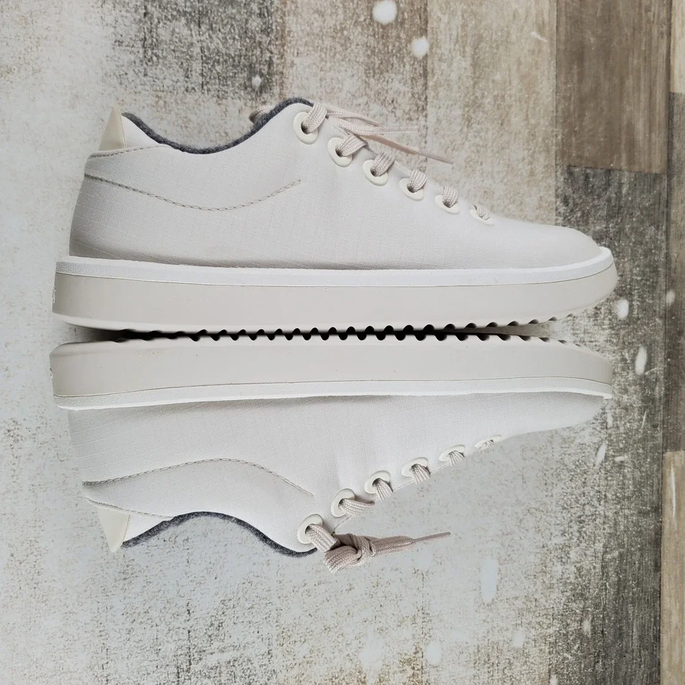 Allbirds Wool Piper Woven Womens Shoes Sz 8 Natural White Lace Up Sneakers